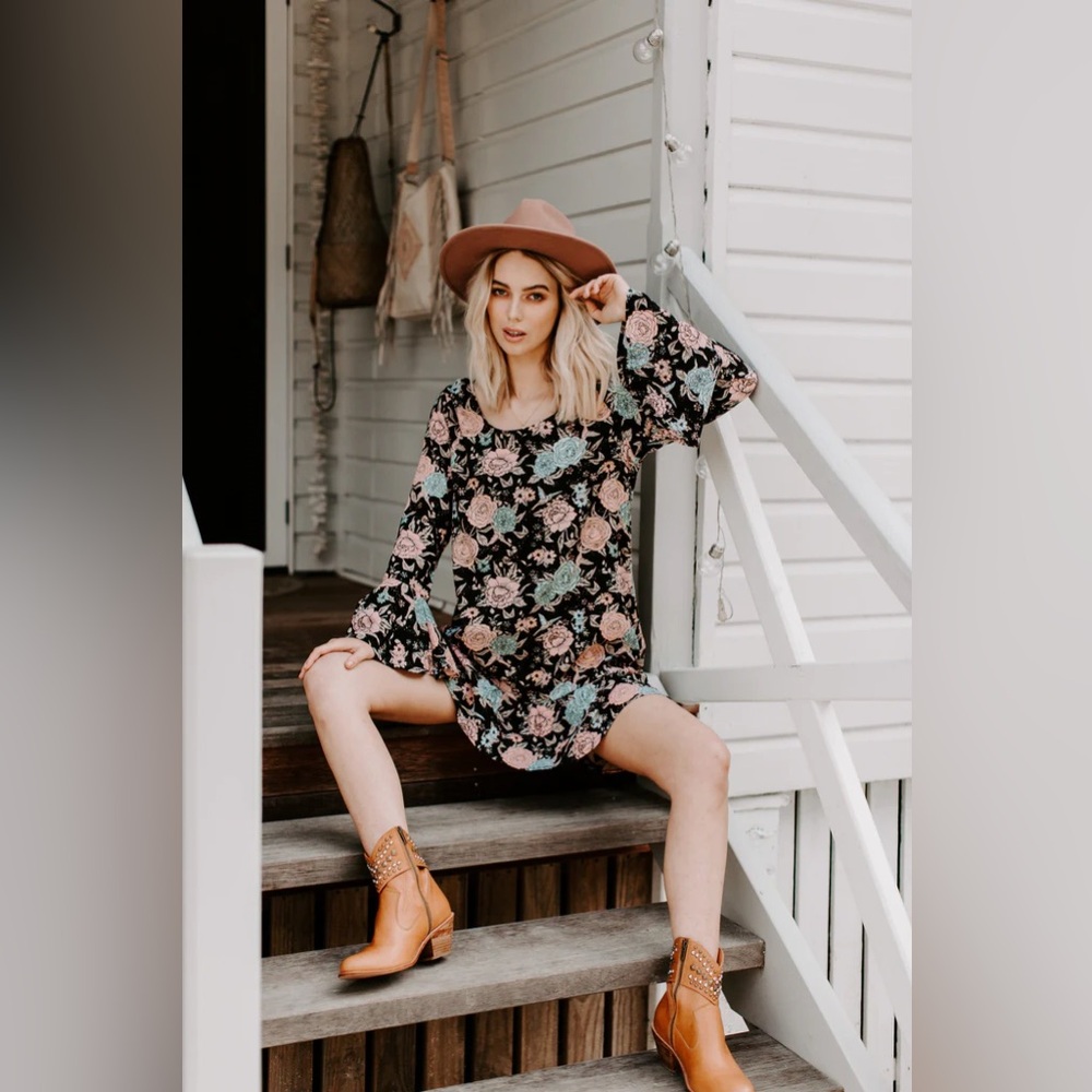 Mahiya Floral Long Sleeve Dress